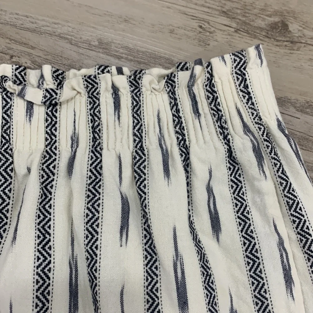 J Crew Print Boho Lined Mini Skirt Elastic Waistband Size 6